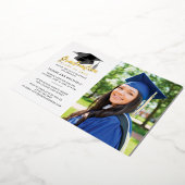 Abschluss 2025 Foto Party Gold Folieneinladung (Gedreht)