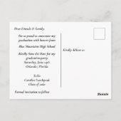 Abschluss 2025 Foto Red Disco Ball Save the Date Postkarte (Rückseite)