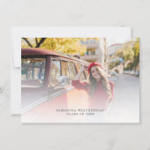 Abschluss 2025 Foto Rustikales Grad Party Einladung (Rückseite)