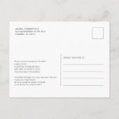 Abschluss 2025 Foto Script Ankündigungspostkarte (Rückseite)