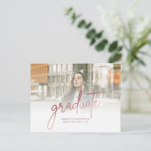 Abschluss 2025 Foto Script Ankündigungspostkarte (Stehend Vorderseite)