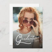 Abschluss 2025 Foto Script Grad Party Einladung (Vorne/Hinten)