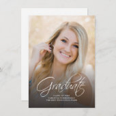 Abschluss 2025 Foto Script Grad Party Einladung (Vorne/Hinten)