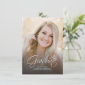 Abschluss 2025 Foto Script Grad Party Einladung (Stehend Vorderseite)