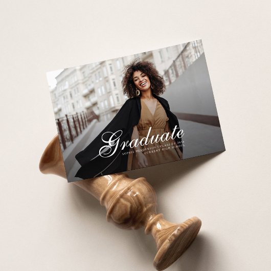 Abschluss 2025 Foto Script Modern Grad Ankündigung