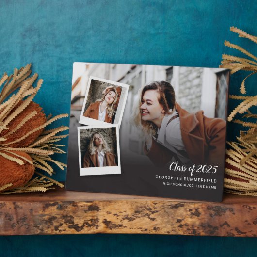 Abschluss 2025 Foto Script Modern Keepake Fotoplatte (Seite)