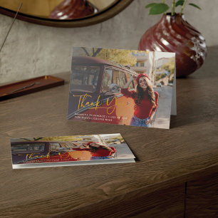 Abschluss 2025 Foto-Skript Handschrift Dankeskarte