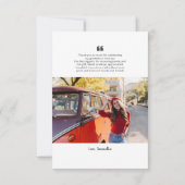 Abschluss 2025 Foto Stylish Grad Dankeskarte (Rückseite)