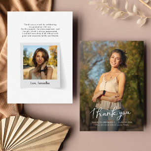 Abschluss 2025 Foto Vielen Dank Grand Card Mitteilungskarte