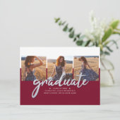 Abschluss 2025 FotoCollage Silver Ankündigung (Stehend Vorderseite)