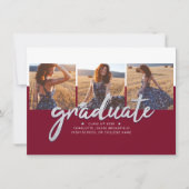 Abschluss 2025 FotoCollage Silver Ankündigung (Vorderseite)