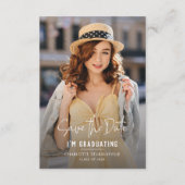 Abschluss 2025 Fotos Ankündigung Datum freihalten Begleitkarte (Vorderseite)