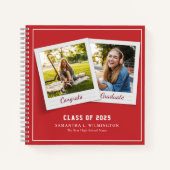 Abschluss 2025 Fotos Grad Party Red Guest Notizblock (Vorderseite)