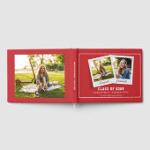 Abschluss 2025 Fotos Grad Party Rot Moderne Gästebuch (Voll)