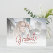 Abschluss 2025 Fotos Handgeschriebenes Skript Ankündigung (Stehend Vorderseite)