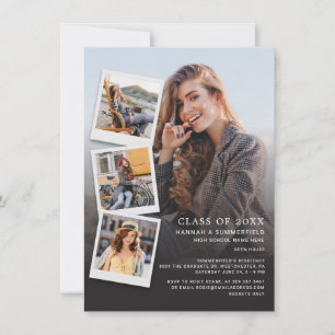 Abschluss 2025 Fotos Modernes Grad Party Einladung