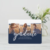 Abschluss 2025 Fotos Navy Blue Ankündigung (Stehend Vorderseite)