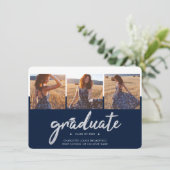 Abschluss 2025 Fotos Navy Blue Ankündigung (Stehend Vorderseite)