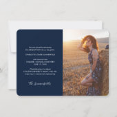 Abschluss 2025 Fotos Navy Blue Ankündigung (Rückseite)