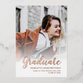 Abschluss 2025 Fotos Rose Gold Foil Ankündigung (Vorderseite)