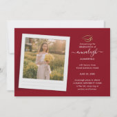 Abschluss 2025 Fotos Script Modern Ankündigung (Rückseite)