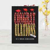 Abschluss 2025 für Godtochter Karte (Gelbe Blume)