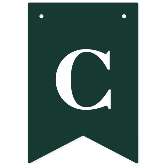 Abschluss 2025 Glückwunsch Grad Grün und Weiß Wimpelkette (Zweite Fahne)