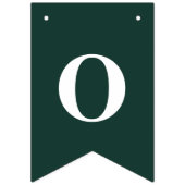 Abschluss 2025 Glückwunsch Grad Grün und Weiß Wimpelkette (Dritte Fahne)