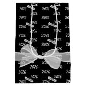 Abschluss 2025 Glückwunsch mit Bow Mittlere Geschenktüte (Rückseite)