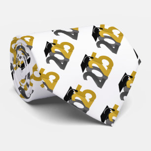 Abschluss 2025: Gold und Grau Krawatte