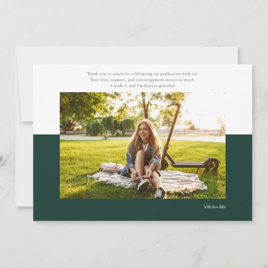 Abschluss 2025 Grad 4 Fotos Dankeschön Karte (Rückseite)