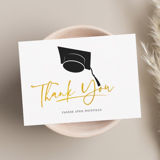Abschluss 2025 Grad Cap Danke Mitteilungskarte