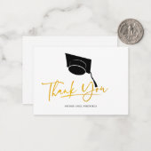 Abschluss 2025 Grad Cap Danke Mitteilungskarte (Vorderseite/Rückseite Beispiel)