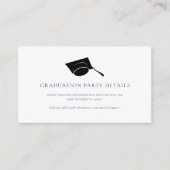 Abschluss 2025 Grad Cap Lila Party Begleitkarte (Vorderseite)