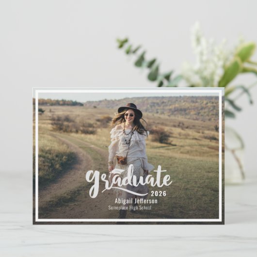 Abschluss 2025 Grad Foto Ankündigung (Stehend Vorderseite)