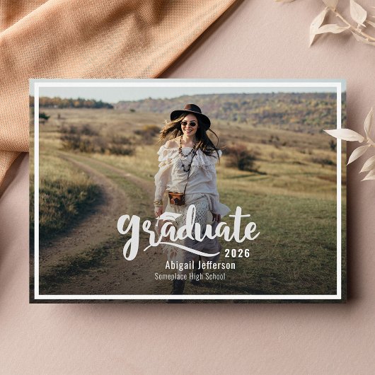 Abschluss 2025 Grad Foto Ankündigung