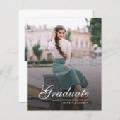 Abschluss 2025 Grad Foto Ankündigung (Vorne/Hinten)