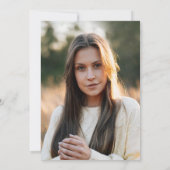 Abschluss 2025 Grad Foto Blue Neon Party Einladung (Rückseite)