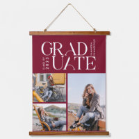 Abschluss 2025 Grad Foto Collage Burgund