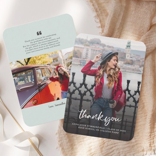 Abschluss 2025 Grad Foto Danke Haushalt Mitteilungskarte