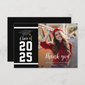 Abschluss 2025 Grad Foto Dankeschön Karte (Vorne/Hinten)