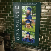 Abschluss 2025 Grad Foto Grün und Weiß Banner