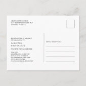 Abschluss 2025 Grad Foto Moderne Uni Ankündigungspostkarte (Rückseite)