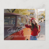 Abschluss 2025 Grad Foto Moderne Uni Ankündigungspostkarte (Vorderseite)