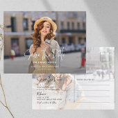 Abschluss 2025 Grad Foto Save the Date Ankündigungspostkarte