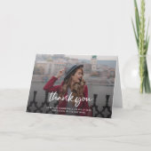 Abschluss 2025 Grad Foto Script Dankeskarte (Vorderseite)