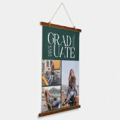 Abschluss 2025 Grad FotoCollage Keepake Wandteppich Mit Holzrahmen (Gewinkelt)