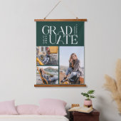 Abschluss 2025 Grad FotoCollage Keepake Wandteppich Mit Holzrahmen (Schlafzimmer)