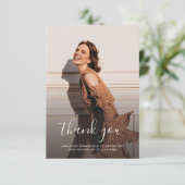 Abschluss 2025 Grad Fotos Dankeskarte (Stehend Vorderseite)