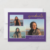 Abschluss 2025 Grad Fotos Lila Ankündigung (Vorderseite)